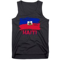 Haiti Distressed Painted Flag Tank Top