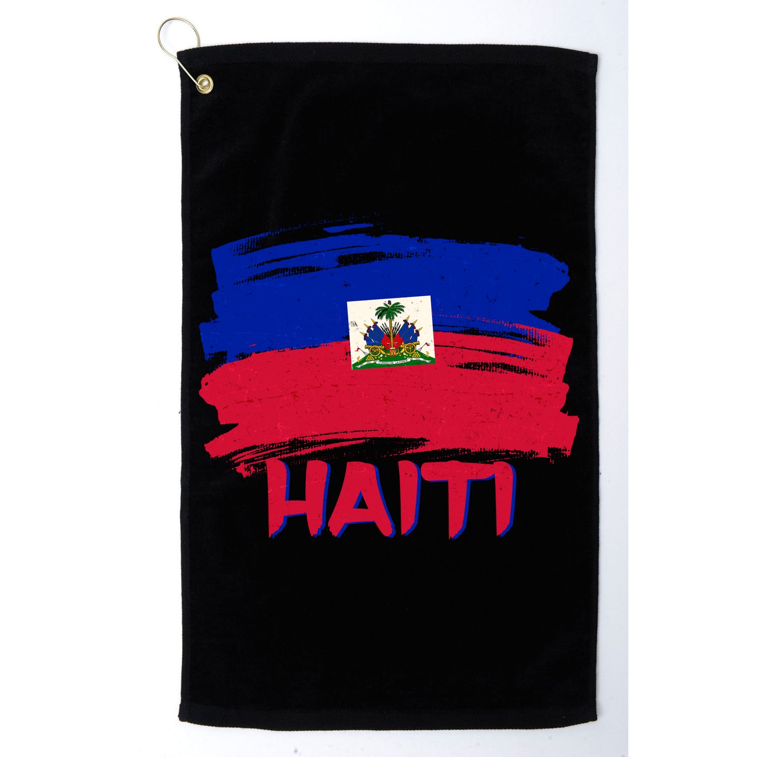 Haiti Distressed Painted Flag Golf Towel