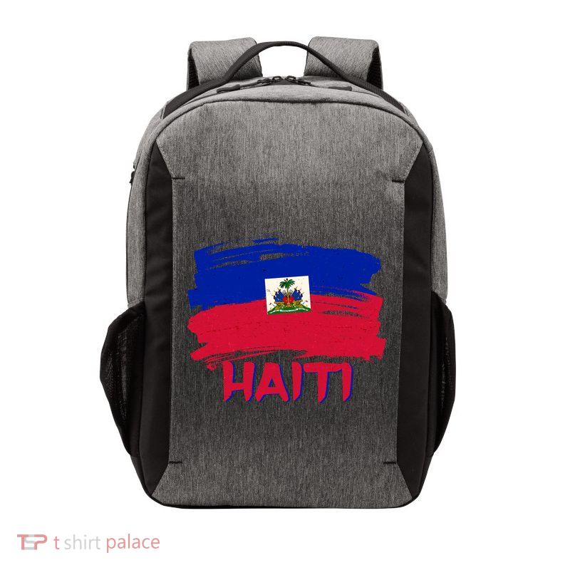Haiti Distressed Painted Flag Vector Backpack