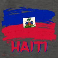 Haiti Distressed Painted Flag Vector Backpack