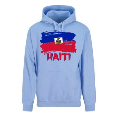 Haiti Distressed Painted Flag Unisex Surf Hoodie