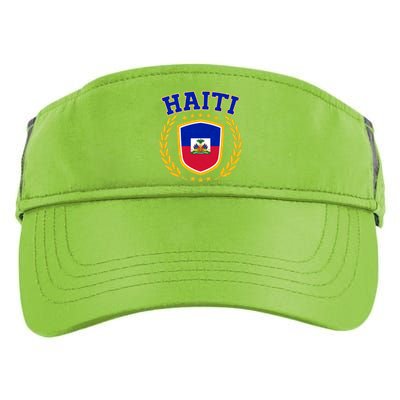 Haiti Flag Crest Shield Logo Adult Drive Performance Visor