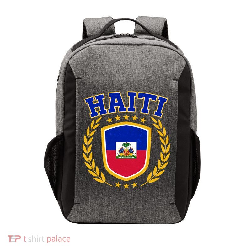 Haiti Flag Crest Shield Logo Vector Backpack