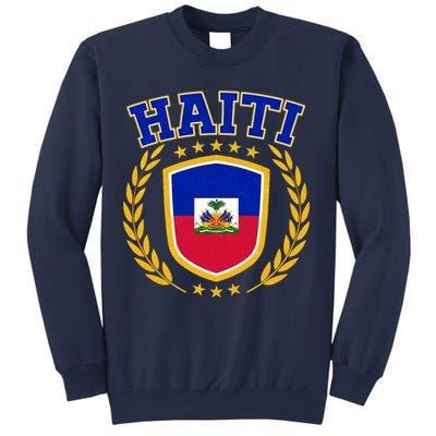Haiti Flag Crest Shield Logo Sweatshirt