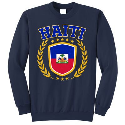 Haiti Flag Crest Shield Logo Sweatshirt