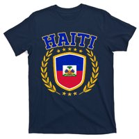 Haiti Flag Crest Shield Logo T-Shirt