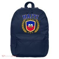 Haiti Flag Crest Shield Logo 16 in Basic Backpack