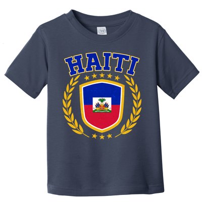 Haiti Flag Crest Shield Logo Toddler T-Shirt