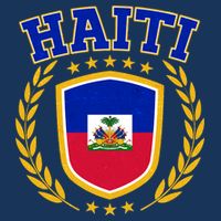 Haiti Flag Crest Shield Logo Kids T-Shirt
