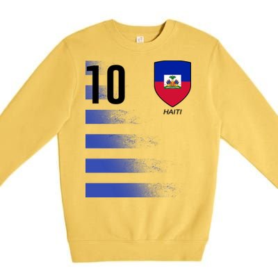 Haiti Football Soccer Futbol Jersey Premium Crewneck Sweatshirt