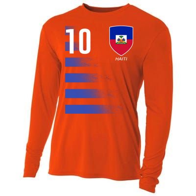 Haiti Football Soccer Futbol Jersey Cooling Performance Long Sleeve Crew