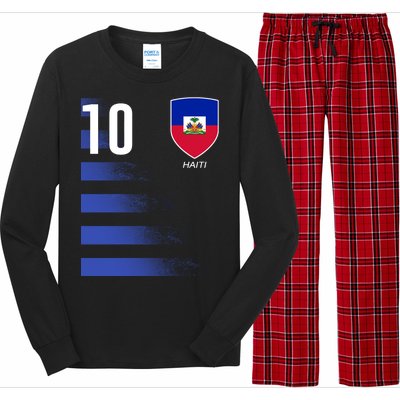 Haiti Football Soccer Futbol Jersey Long Sleeve Pajama Set