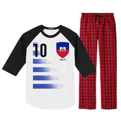 Haiti Football Soccer Futbol Jersey Raglan Sleeve Pajama Set