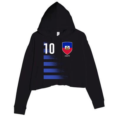 Haiti Football Soccer Futbol Jersey Crop Fleece Hoodie