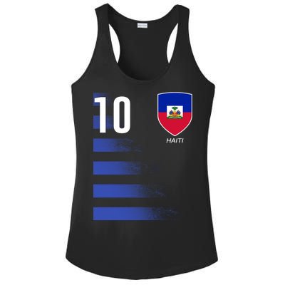 Haiti Football Soccer Futbol Jersey Ladies PosiCharge Competitor Racerback Tank