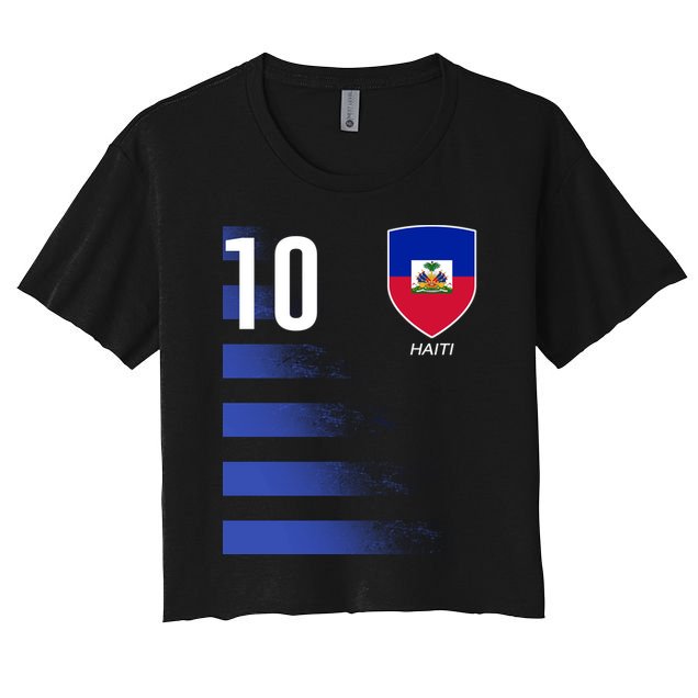Haiti Football Soccer Futbol Jersey Crop Top