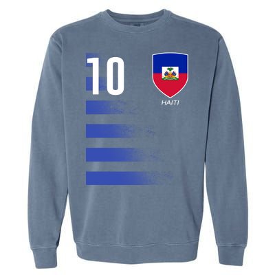 Haiti Football Soccer Futbol Jersey Garment-Dyed Sweatshirt