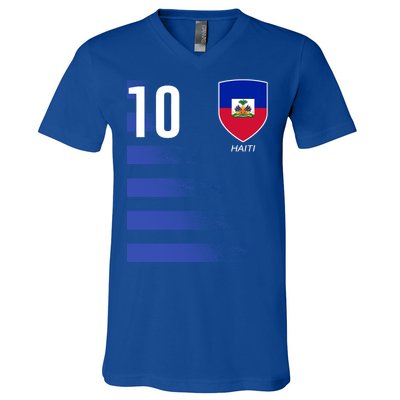 Haiti Football Soccer Futbol Jersey V-Neck T-Shirt