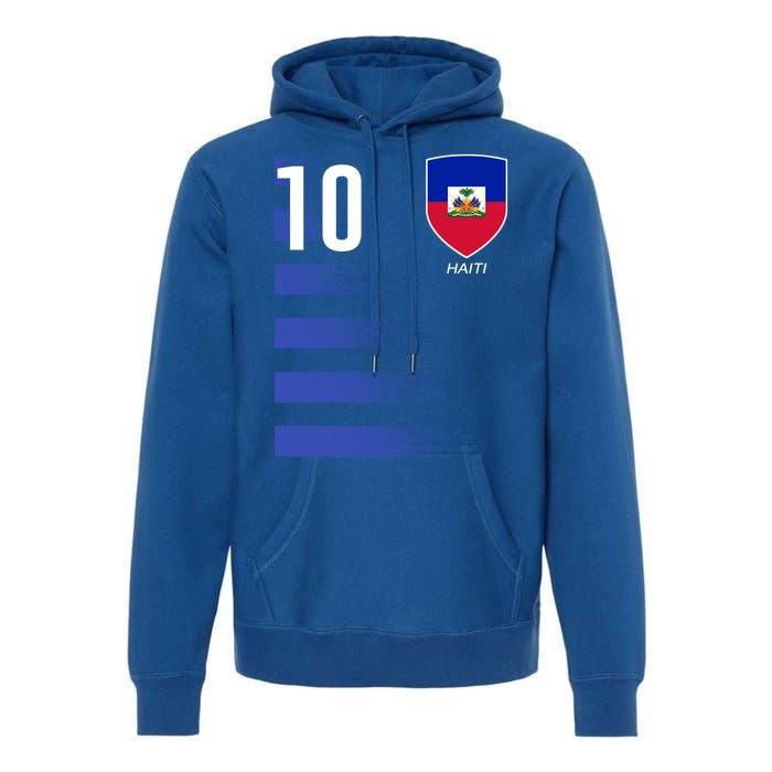 Haiti Football Soccer Futbol Jersey Premium Hoodie