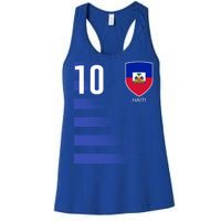 Haiti Football Soccer Futbol Jersey Women's Racerback Tank