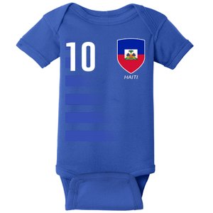 Haiti Football Soccer Futbol Jersey Baby Bodysuit