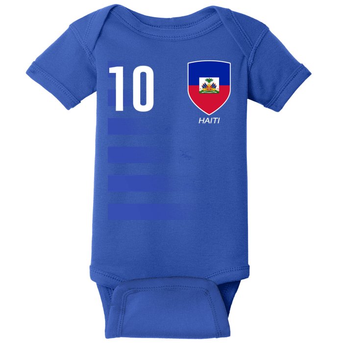 Haiti Football Soccer Futbol Jersey Baby Bodysuit