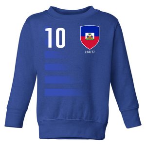 Haiti Football Soccer Futbol Jersey Toddler Sweatshirt