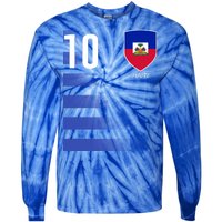 Haiti Football Soccer Futbol Jersey Tie-Dye Long Sleeve Shirt