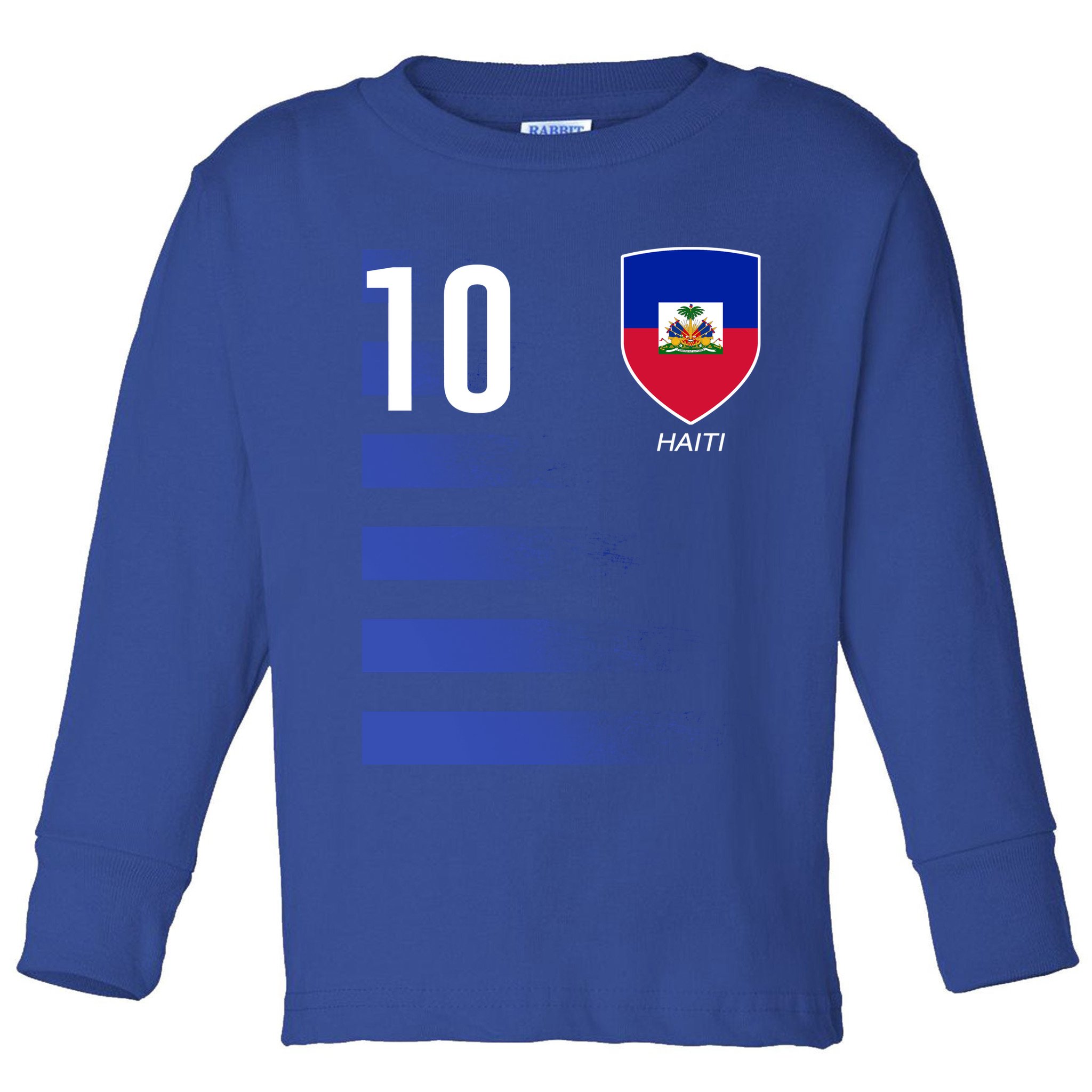 Haiti Football Soccer Futbol Jersey Toddler Long Sleeve Shirt