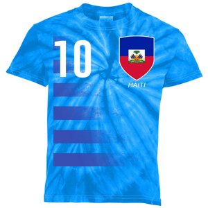 Haiti Football Soccer Futbol Jersey Kids Tie-Dye T-Shirt