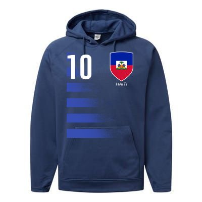 Haiti Football Soccer Futbol Jersey Performance Fleece Hoodie