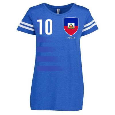 Haiti Football Soccer Futbol Jersey Enza Ladies Jersey Football T-Shirt