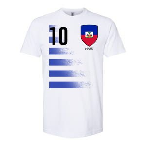 Haiti Football Soccer Futbol Jersey Softstyle CVC T-Shirt