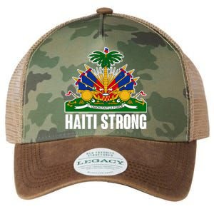 Haiti Strong Flag Symbol Logo Legacy Tie Dye Trucker Hat