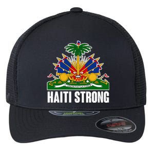 Haiti Strong Flag Symbol Logo Flexfit Unipanel Trucker Cap