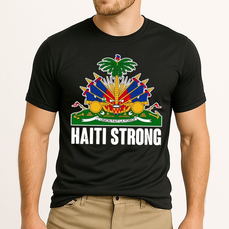 Haiti Strong Flag Symbol Logo Cooling Performance Crew T-Shirt