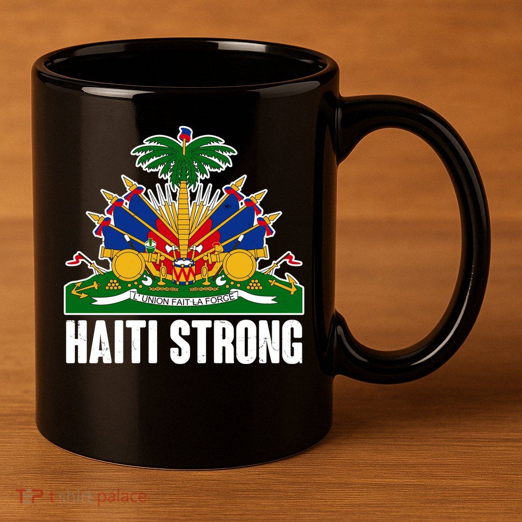 Haiti Strong Flag Symbol Logo 11oz C Handle Ceramic Mug