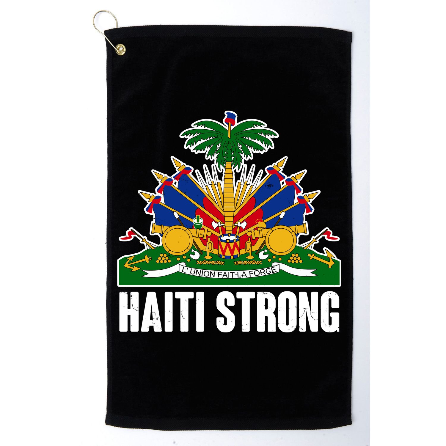 Haiti Strong Flag Symbol Logo Golf Towel