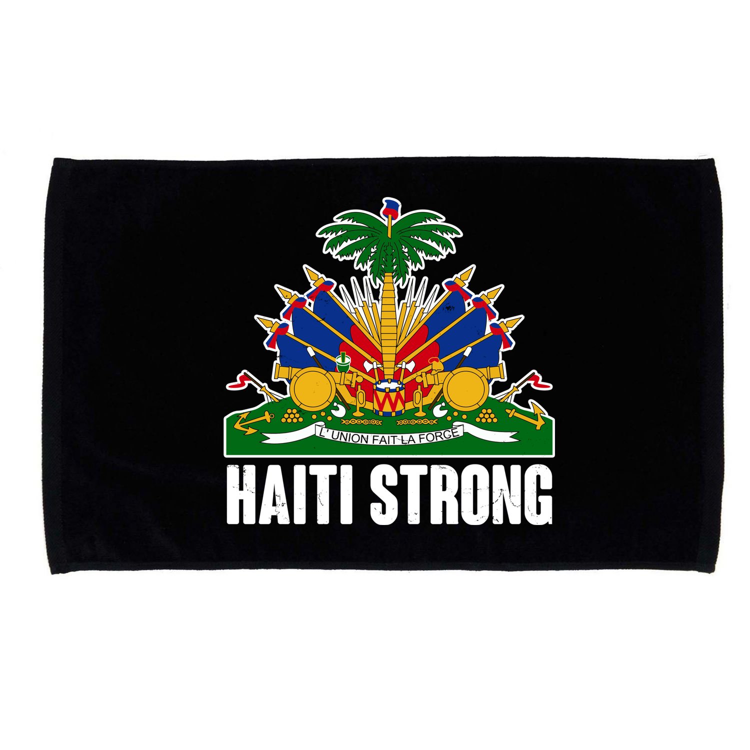 Haiti Strong Flag Symbol Logo Microfiber Hand Towel