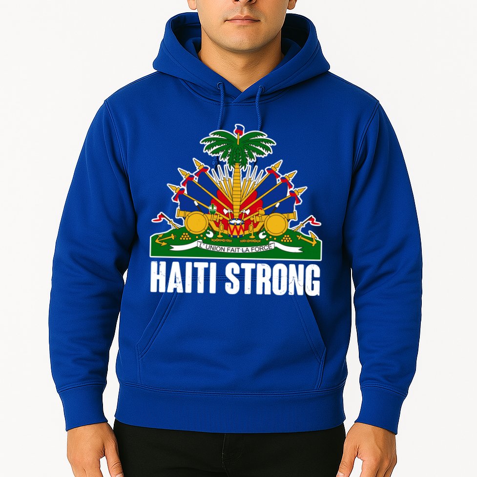 Haiti Strong Flag Symbol Logo Hoodie