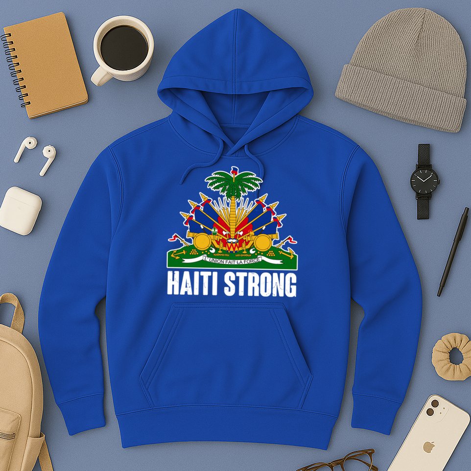 Haiti Strong Flag Symbol Logo Hoodie