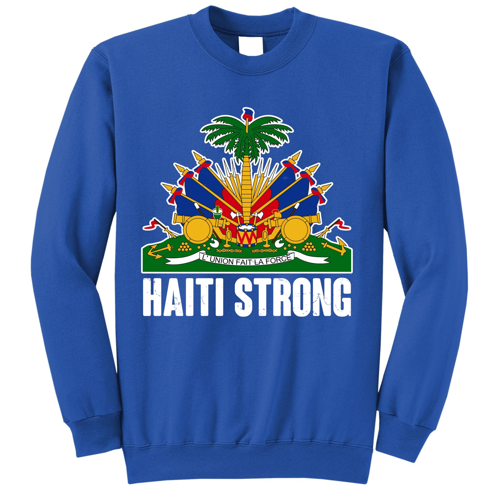 Haiti Strong Flag Symbol Logo Sweatshirt