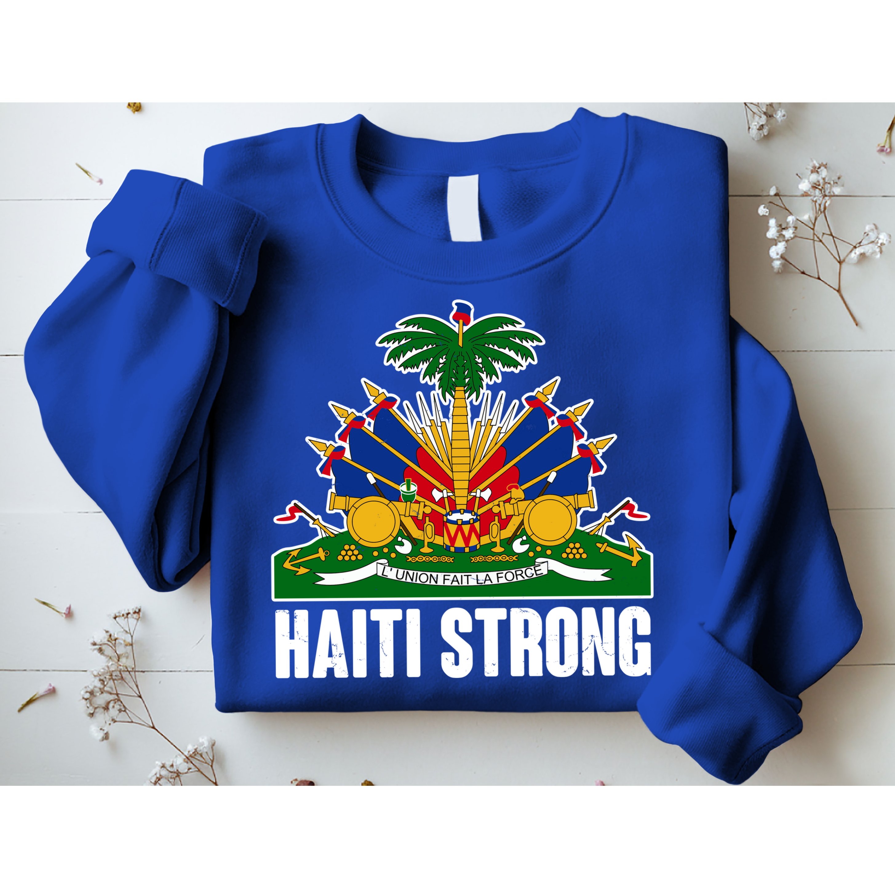 Haiti Strong Flag Symbol Logo Sweatshirt