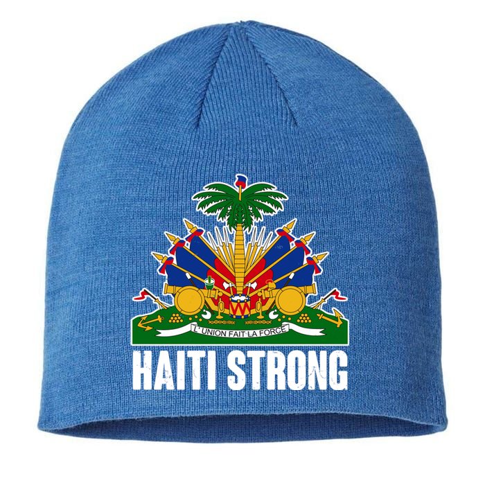 Haiti Strong Flag Symbol Logo Sustainable Beanie