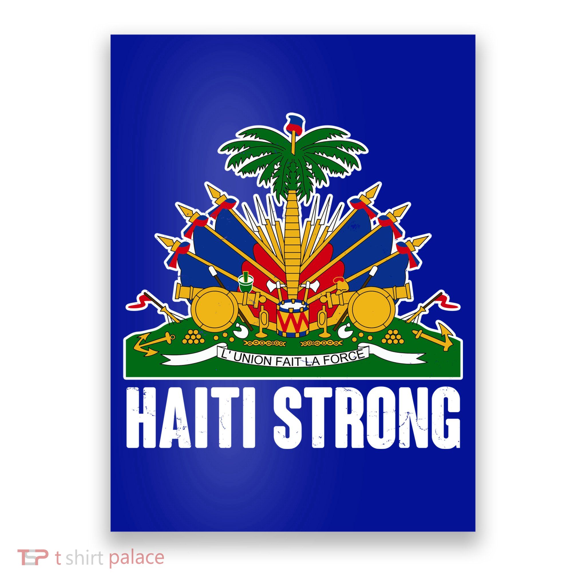 Haiti Strong Flag Symbol Logo Poster