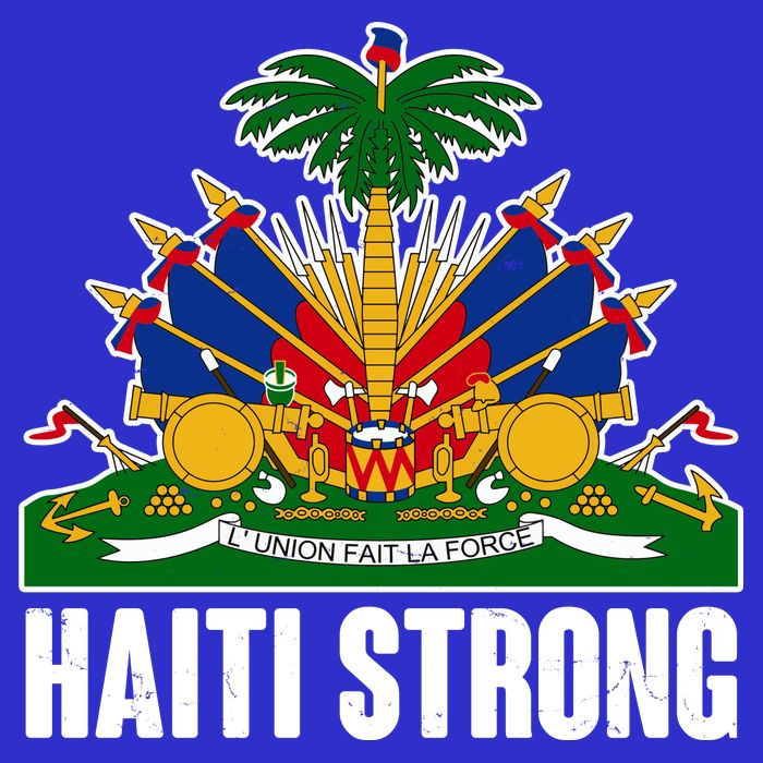 Haiti Strong Flag Symbol Logo Womens Tank Top