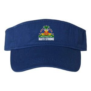 Haiti Strong Flag Symbol Logo Valucap Bio-Washed Visor