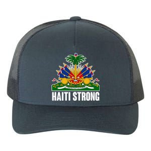 Haiti Strong Flag Symbol Logo Yupoong Adult 5-Panel Trucker Hat