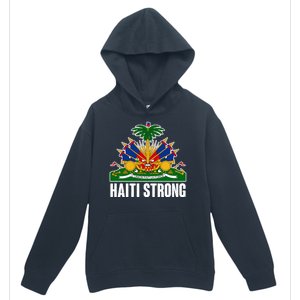 Haiti Strong Flag Symbol Logo Urban Pullover Hoodie