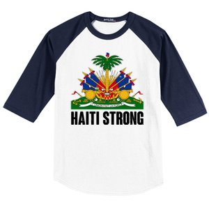 Haiti Strong Flag Symbol Logo Baseball Sleeve Shirt